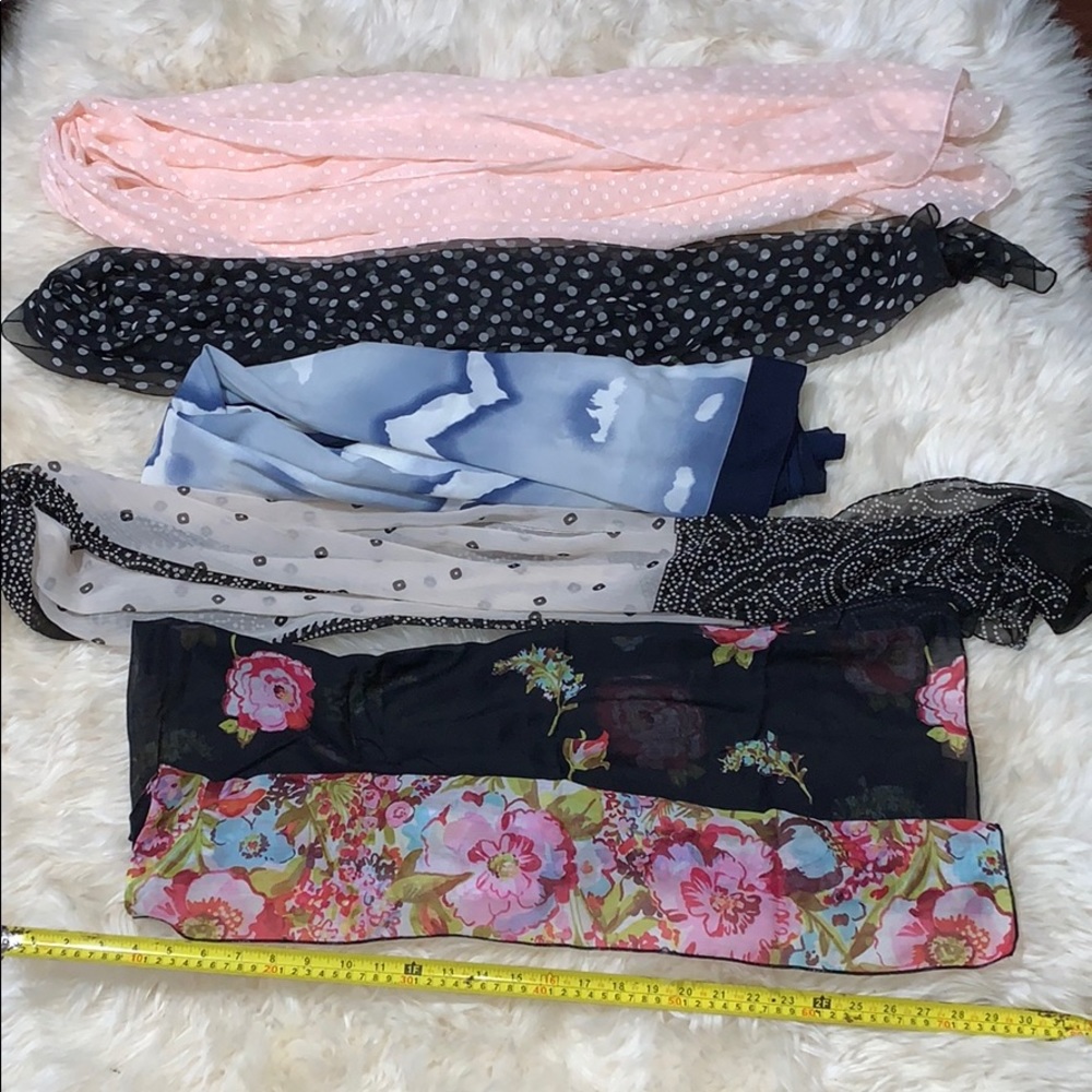 Scarf bundle: Silk, chiffon, and cotton - Picture 13 of 15